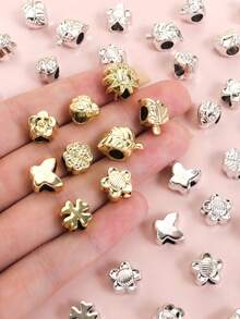 10 hạt cườm hai mặt họa tiết thiên nhiên, chống tia UV, có hình mặt trời, bướm, bọ rùa, hoa, cỏ bốn lá, thích hợp làm vòng tay, vòng cổ, móc khóa DIY đơn giản, dễ thương - lý tưởng cho trang sức đôi và tình bạn. - Chủ đề thiên nhiên - Xem 3