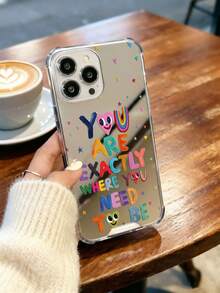 Ốp lưng điện thoại chống rơi có gương in hình câu nói truyền cảm hứng đầy màu sắc, tương thích với iPhone 13/15/16/17pro/17/14/17/15pro/15 Plus/15 Promax/7plus/8plus/X/Xs Max/Xr/11pro/12pro/13pro/14pro/12mini/13mini/11promax/12promax/13promax/14promax/14plus/17pro Max/17Air/6/6s Plus/7/8/16Pro/16plus/16promax/Se2/17promax & Tương thích với Samsung Galaxy/A54/A14/A12/A13/A15/A32/A33/A24/A52S/S20/S21/S22/S23/S24/S23Plus/S24ultra/S25/A15/A33/A23/A07/A17/S26/A56/A57 - Nhiều màu - Xem 3