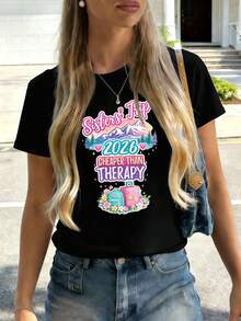 Women T-Shirts - Black - View 2