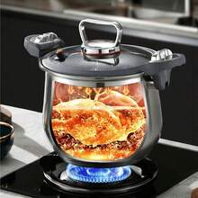 Nồi giữ nhiệt bằng thép không gỉ, nồi nấu nhanh, nồi nấu canh đáy dày 5 lớp, thích hợp cho bếp ga. - Xem 12