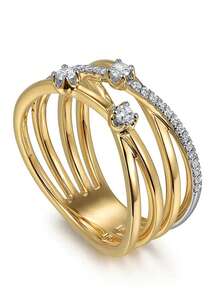 1pc Luxurious Cubic Zirconia Ring, Suitable For Women, Ideal For Weddings, Engagements, Anniversary Parties, Valentine's Day Gift - 1# - View 2