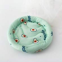 1pc Mini Fruit Print Pet Bed Pad, Round Cooling Non-Slip Hamster Sleeping Mat, Seasonal Cage Accessory For Small Pets (Not Suitable For Rabbits) - View 5