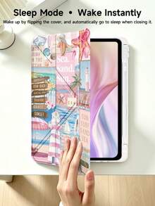 甜美风格，粉色海洋元素保护套，兼容 iPad Air 8(M4)2026(11 英寸)、Air 4/5 10.9 英寸、7/8/9 10.2 英寸，内置笔槽，兼容三星 Tab S6 10.4 英寸，兼容 Kindle 第 11 代(2022/2024)、Kindle Clara 2E、Clara Colour、Clara BW (6 英寸) 和 Libra Colour (7 英寸)，可爱少女时尚设计，平板电脑桌面装饰，生日和节日礼物。 - 彩色 - 查看 7