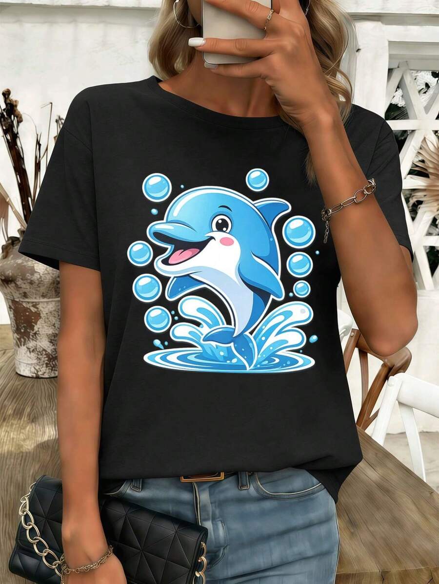 Women T-Shirts - Black - View 1