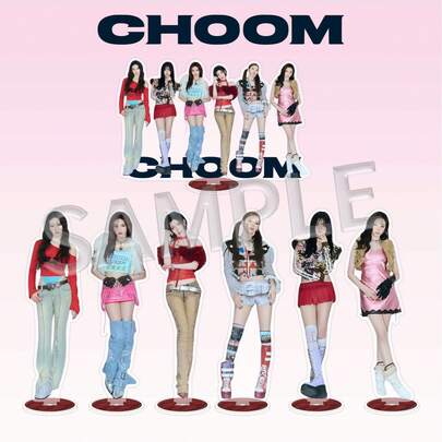 6件套 B/ABYMONSTER CHOOM 专辑亚克力立牌套装，K-Pop 组合 Y2K 风格人偶立牌，高清印刷 Ahyeon Asa Rora Pharita Ruka Chiquita 桌面和书架装饰高清印刷，耐用亚克力材质