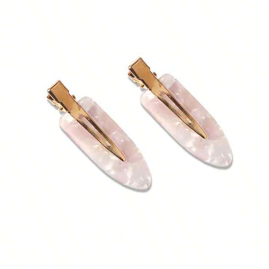 2 chiếc kẹp tóc thời trang, dễ thương và vui nhộn, phong cách tối giản Nhật Bản, phù hợp cho bé gái, chụp ảnh, đi chơi, đi làm hàng ngày, du lịch, sinh nhật. - Ngà - Xem 1