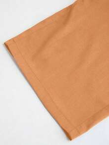 Pantalones de diseño minimalista Vela Rue con cierre de gancho y cremallera, pantalones anchos de color blanco sólido y transparentes, ligeros, pantalones anchos de moda para todas las estaciones, primavera - rojo anaranjado - Ver 5