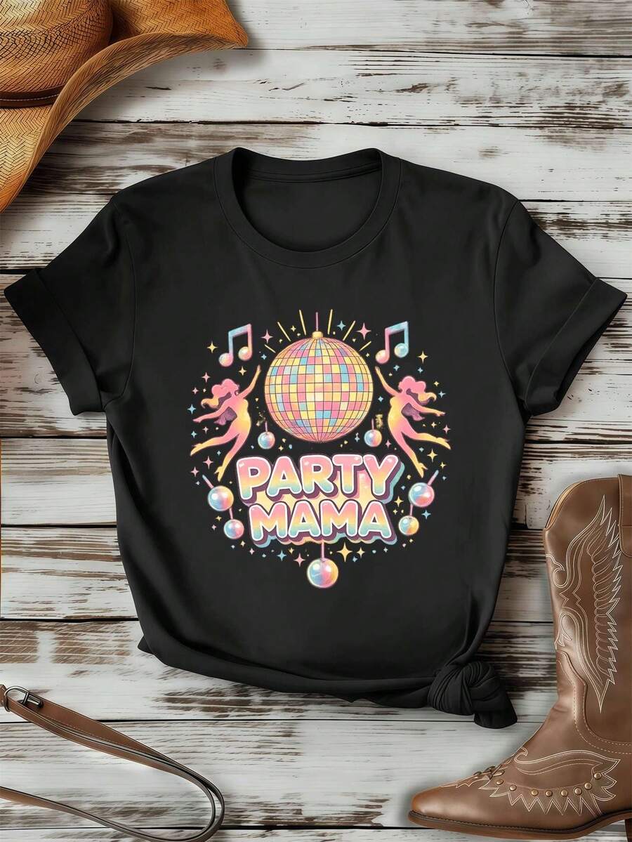 Dam-T-shirts - Svart - Visa 1