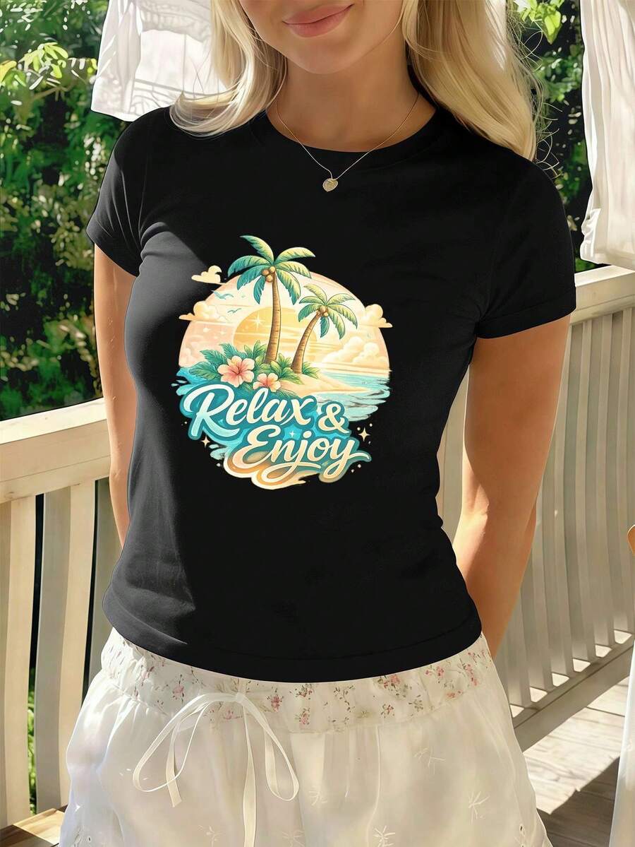 Women T-Shirts - Black - View 1