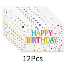 1pc Linen Birthday Theme Placemat, Breakfast Mat, Coffee Coaster, Bowl Pad, Birthday Party Decor, Kitchen Accessory, Easy Clean Dining Mat, Suitable For Home, Restaurant, Holiday Gift, Gift For Friends, Multi-Piece Set - Multicolor - View 31