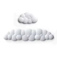 2pcs/Set Cloud Shaped Mouse Pad & Keyboard Wrist Rest, Memory Foam Ergonomic Wrist Support Pad, Non-Slip Silicone & PU Leather Soft Surface, Computer Accessories For Office & Gaming, Unisex - View 8