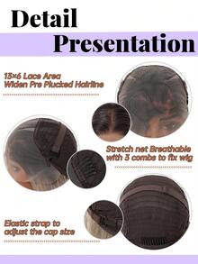 24 Inch 13*6 Ombre Blonde Long Straight Synthetic Lace Front Wig, High Temperature Resistant Fiber, Natural Hairline, Glueless, Suitable For Daily, Office, School, Date, Birthday, Halloween, Christmas, Thanksgiving, Music Festival, Y2K Aesthetic, Gift For Girlfriend, Sister, Mom, Fashion Wig - Blonde Ombre - View 10