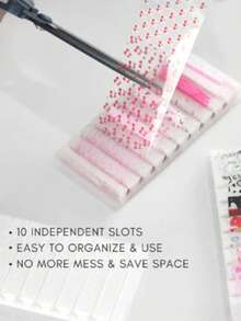 1pc Macaron Color Gradient Foil Sticker Storage Box, Nail Art Sticker Strips, Floral Nail Decoration Stickers - Multicolor - View 5