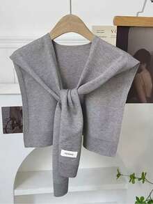 Women's Solid Color Label New Shawl Outer Shirt Cardigan Office Air-Conditioned Room Small Camisole Shoulder Protector,Holiday,Travel Essential - Multicolor - View 4