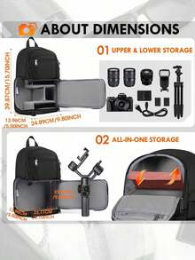 NEWHEY Camera Bag, DSLR/SLR/Mirrorless Cameras Case Small Waterproof Camera Sling Bag Crossbody Bags For Photographers With Tripod Holder Compatible With / - Multicolor - View 7