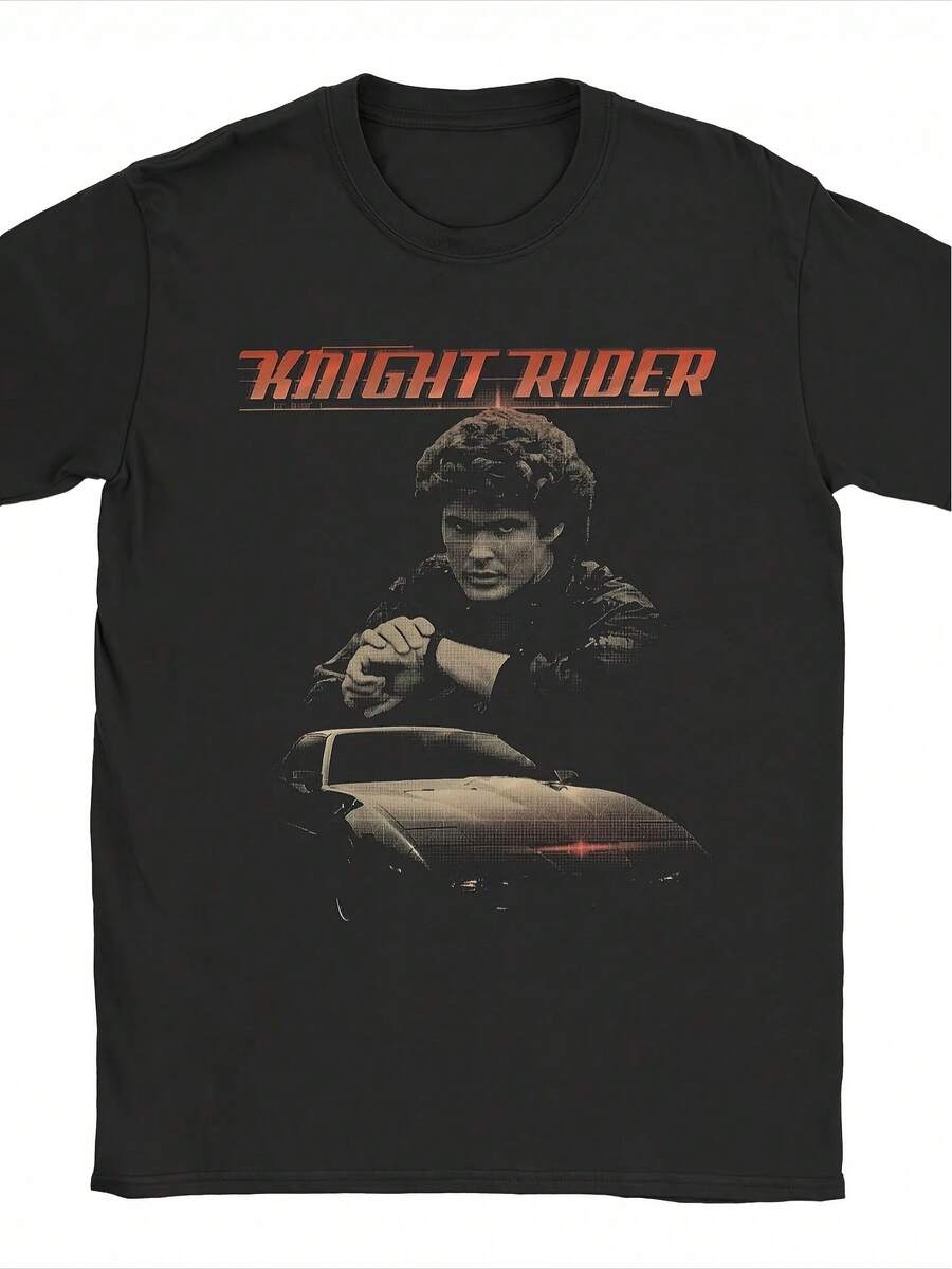 Letnia sukienka damska, koszulka z grafiką retro Knight Rider Supercar ...