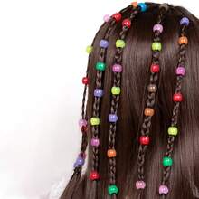 80pcs Toddler Girls Solid Hair Ring - Multicolor - View 4