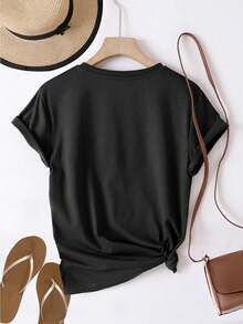Women T-Shirts - Black - View 2