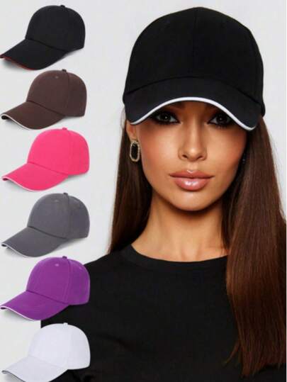 1pc Unisex Solid Color Baseball Cap, Casual Breathable Sun Protection Hat, Suitable For Daily Wear, Fashion Versatile, Can Be Used As Vacation Sun Hat/Holiday Gift