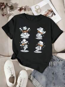 Women T-Shirts - Black - View 2