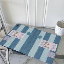 1 chiếc ốp lưng máy tính bảng dạng gập họa tiết trái tim sọc xanh nhạt - Có chân đế đa góc và khe cắm bút cảm ứng, tương thích với iPad Air 13 (M3 2025)/ Air 11 (M3 2025)/ 11 (A16 2025), Galaxy Tab S10+/S9/A9, Pad, MatePad, Pad, Honor Pad, Xiaoxin Pad - Nhiều màu - Xem 4