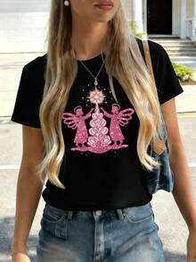 Women T-Shirts - Black - View 2