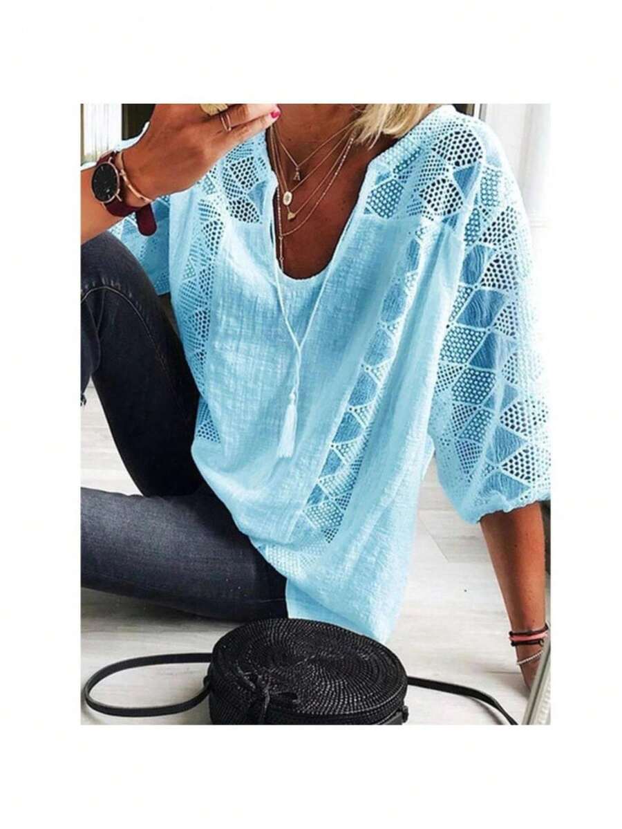Women Tops - Blue - View 1