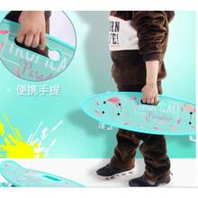 Portable Mini Fish Skateboard For Beginners, 4-Wheel Cruiser Board - Multicolor - View 8