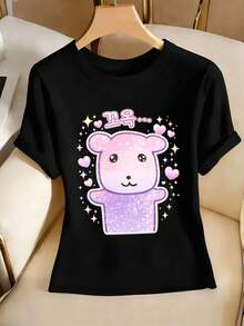 Women T-Shirts - Black - View 2