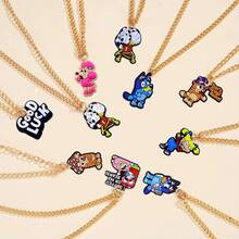 Bluey 1 chiếc mặt dây chuyền hình chó Bulldog, dây chuyền hoạt hình tự làm mạ chân không, unisex. - Nhiều màu - Xem 4