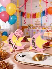 52pcs/Pack Eid Al-Adha, Eid Mubarak Thank You Party Favors Gifts Candy Lollipops Cards Paper Tags Decorations, Cute Lamb Design New Arrival - View 18