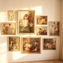 1/9 bức tranh sơn dầu lãng mạn cổ điển trên vải canvas, tranh treo tường trang trí phòng ngủ, nhà cửa, đồ trang trí thẩm mỹ, có khung tùy chọn, tranh trang trí tường phong cách cổ điển nữ thần và hoa, tranh canvas không khung trang trí phòng khách, phòng ngủ, phòng tắm, nhà bếp, văn phòng. - nhiều màu - Xem 10