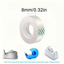 5 Rolls Transparent Adhesive Tape, Suitable For Gift Wrapping, Office Supplies, Home, School And Warehouse Use - A - View 4