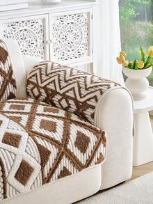 1 tấm bọc ghế sofa kiểu Bohemian bằng nhung mềm mại, thiết kế nhiều màu sắc, đệm sofa dùng được cả bốn mùa, tấm lót bảo vệ sofa thân thiện với thú cưng, phù hợp với sofa 1 chỗ, 2 chỗ, 3 chỗ, 4 chỗ. - màu nâu - Xem 8