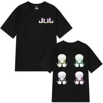 T-shirt graphique vintage de rappeur Jul, T-shirt mode hip-hop unisexe, Top esthétique à manches courtes en coton d'été pour femmes et hommes