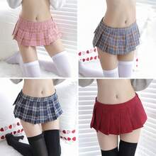 Faldas ultracortas Jk, falda de disfraz de Cosplay a cuadros, faldas plisadas de colegiala de verano de estilo japonés, falda Sexy Vintage para discoteca - A2 - Ver 2