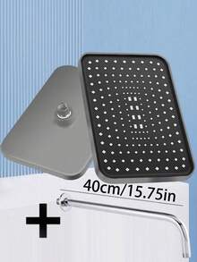 12-Inch High Pressure Square Fixed Shower Head, Wall-Mounted High Flow Rainfall Shower Head With Waterfall Effect, Durable Plastic Square Design, Strong Water Flow, Multi-Function Shower, G1/2 Universal Interface, Suitable For Ceiling Or Wall Installation, Ideal For Home And Hotel Bathrooms, Modern Bathrooms And RV Showers, Upgrade Your Bathroom For A Luxurious Bathing Experience - Multicolor - View 19