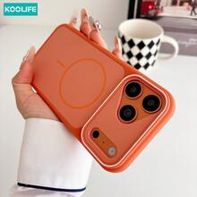KOOLIFE 磁吸奢華啞光雙色親膚高端防撞防摔 Apple 手機保護殼 橘色，適用於 iPhone 18 Pro/18 Pro Max/17 Pro Max/16 Pro Max/15 Pro Max/14 Pro Max/13 Pro Max/17 Pro/16 Pro/15 Pro/14 Pro/13 Pro/17/16/15/14/13/12 Pro Max/12 Pro/12/11 機型；情侶禮物，支援無線充電，防摔硬殼，週年禮物，加厚全包覆手機殼 - 橘色 - 查看 9