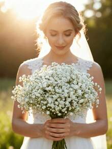 12/6 cành hoa baby's breath trắng nhân tạo, trang trí đám cưới, bó hoa số lượng lớn, kết cấu chân thực, trang trí nhà/văn phòng, cắm hoa, bình hoa trang trí bàn, trang trí sân vườn ngoài trời, trang trí tiệc cưới, sinh nhật, cô dâu. - trắng - Xem 6