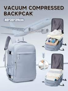 Ba lô xách tay Wizz Air Ryanair 40x20x30cm - Ngăn đựng laptop 14", bao gồm túi nén chân không và bộ bơm tay, ngăn đựng giày, thích hợp cho các chuyến đi ngắn, túi xách tay, quà tặng tựu trường. - Nhiều màu - Xem 4