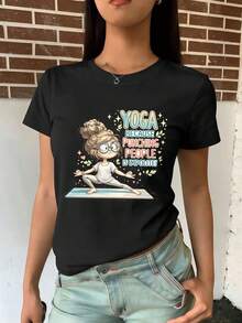 Dam-T-shirts - Svart - Visa 2