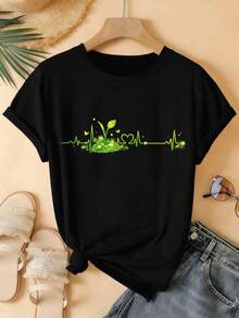 Women T-Shirts - Black - View 2