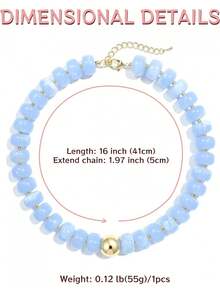 Collar de cuentas gruesas y coloridas, collar personalizado de cuentas acrílicas multicolor, joyeríajustable para la playa de verano, regalo para mujeres. - Verde Oliva - Ver 2