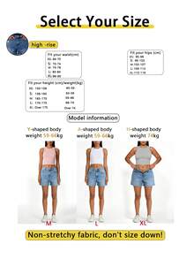 Casual Distressed Washed Loose Fit Denim Jeans For Women, Summer New Versatile Vacation Style - Dark Wash - View 5