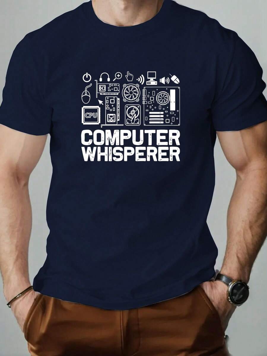 T-shirts pour hommes - 1 chemise à manches courtes en pur coton - Voir 1