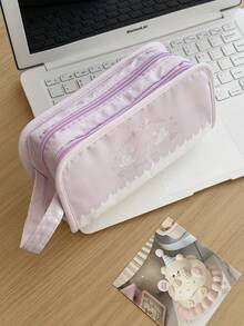 Tempat Pensil Motif Domba & Angsa yang Lembut dan Lucu, Tas Penyimpanan Alat Tulis Siswa Portabel Gaya Feminin yang Lembut - Beraneka warna - View 9