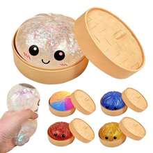 Glitter Dumpling, Glitter Dumpling Squishy Box, Dumplings Squishy, Anxiety Relief Fidget, Soft Squeeze Decompression Dough (1PC-A) - Multicolor - View 5