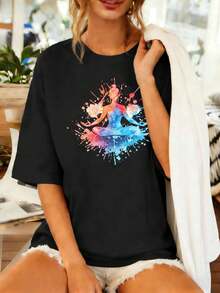 Women T-Shirts - Black - View 1