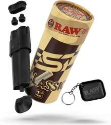 RAW Classic 1-1_4 Pre-Rolled Cones 50 Pack Bundle W_RAW Double Shot 2 Cone Filler 1-1_4 - 白色 - 查看 1