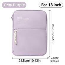 DANYCASE Ốp bảo vệ máy tính bảng 11-13 inch phù hợp với iPad thế hệ 11, 10, 9, 8, 7, Air, Pro, nhẹ và có khóa kéo trượt mượt mà. - Nhiều màu - Xem 10